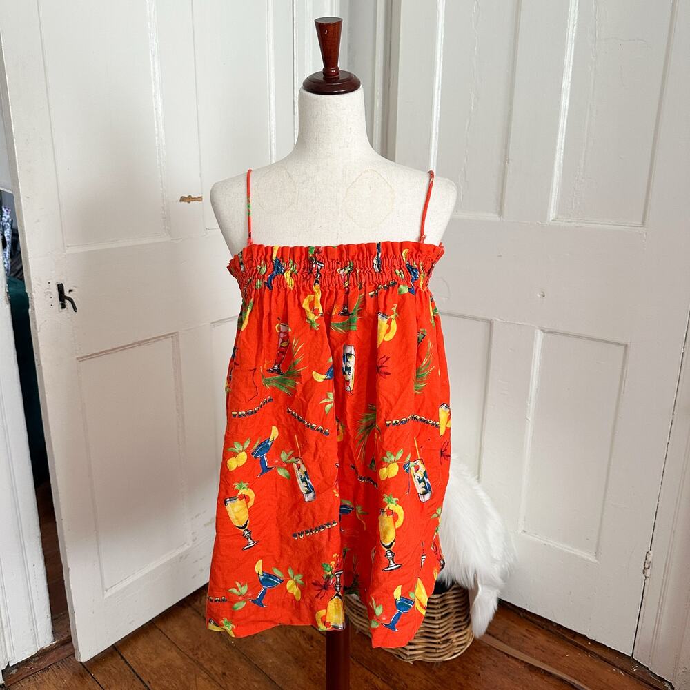 Damson Madder Lina Mini Dress in Cocktail Print